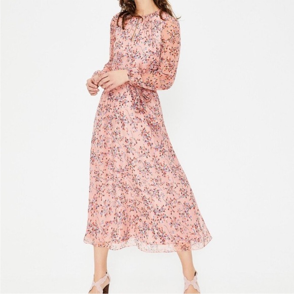 Boden Kyra Pink Floral Maxi Dress - Picture 1 of 16
